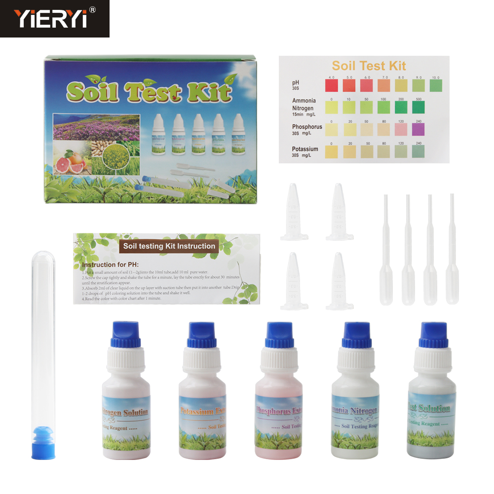 Marine Aquarium Water Test Kit - Комплект для тестирования почвы Yieryi 4-в-1