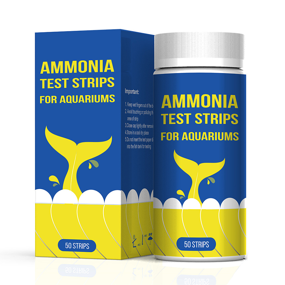 Marine Aquarium Water Test Kit - 50 шт., аммиачный азот, быстрые тест-полоски