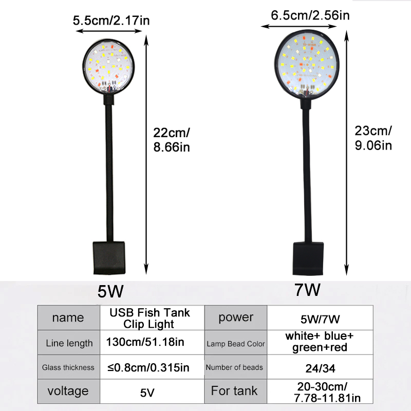 USB светодиодная лампа для акв – обзор и цена Aquarium Marine Light