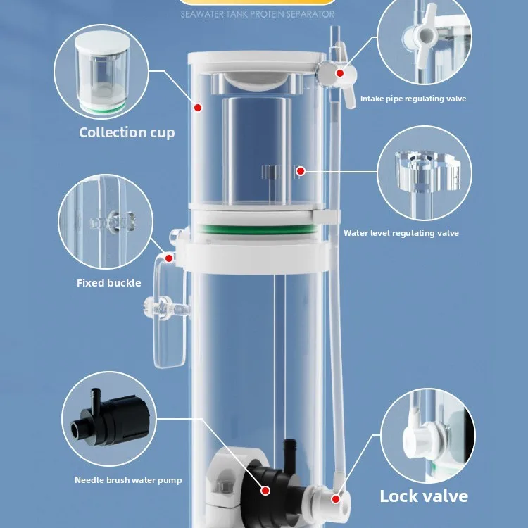 Новый мини-фильтр-скиммер для  – обзор и цена Marine Aquarium Protein Skimmer