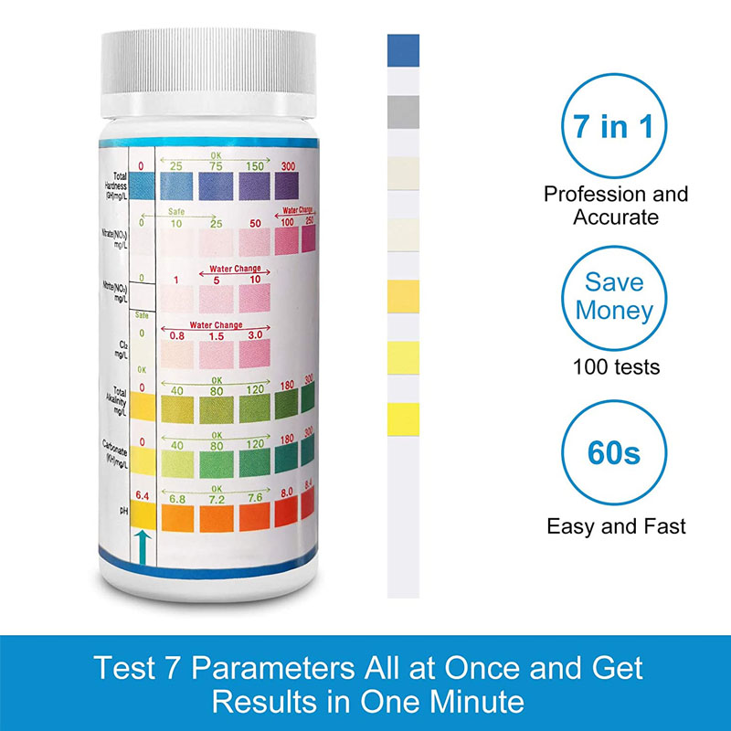 7-в-1 тест-полоски для аквариу – обзор и цена Marine Aquarium Water Test Kit