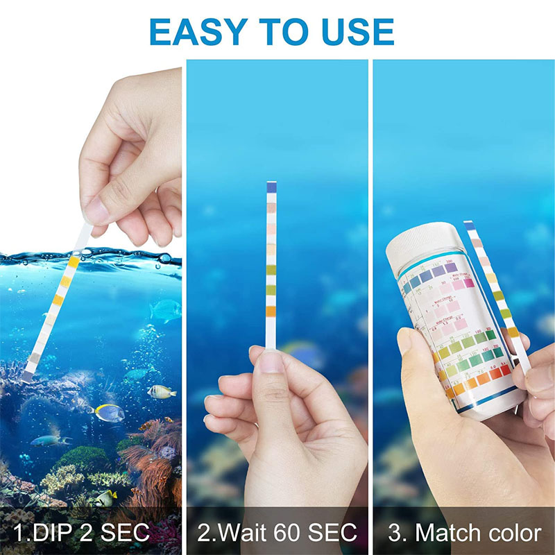 7-в-1 тест-полоски для аквариу – обзор и цена Marine Aquarium Water Test Kit