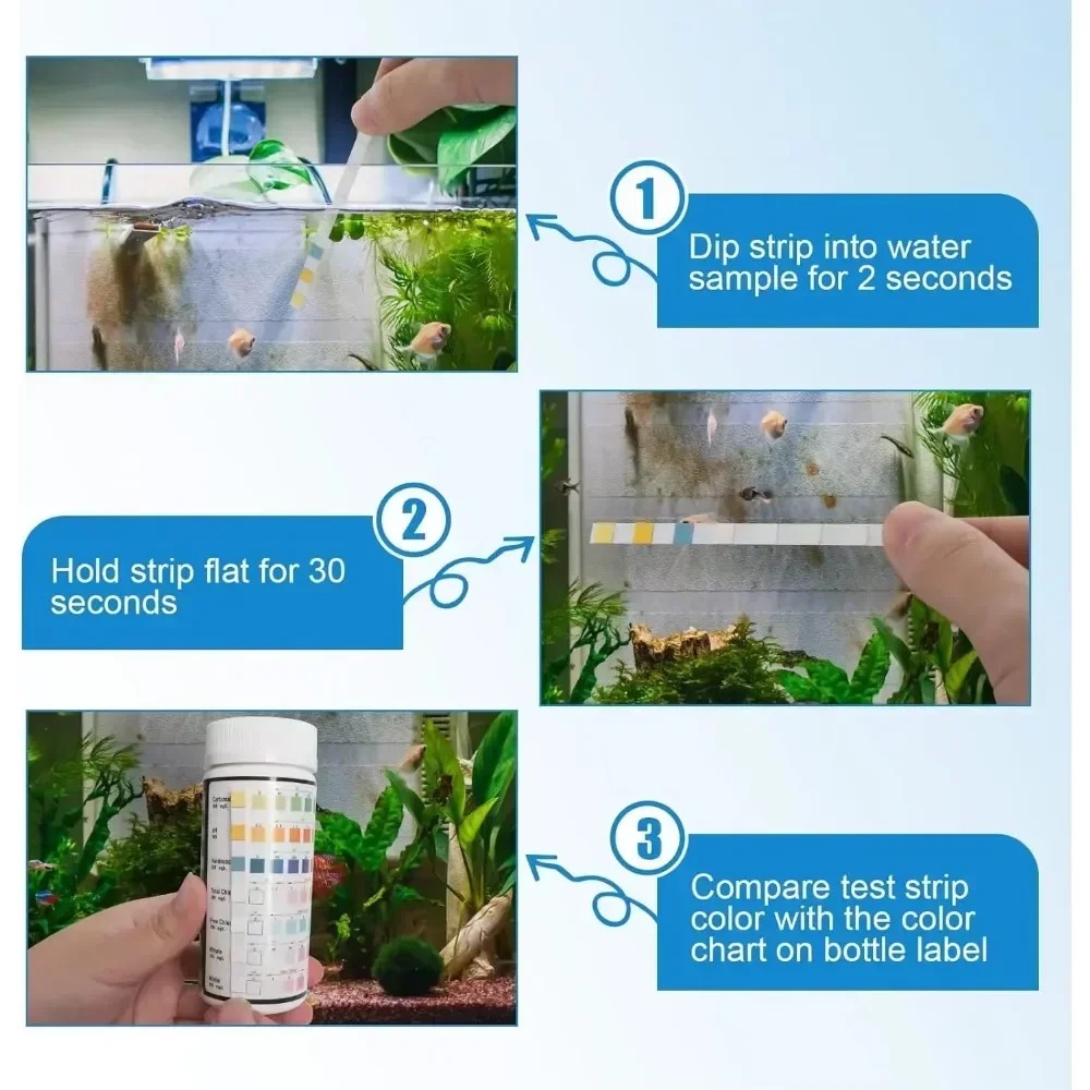 Тест-полоска для аквариума, ко – обзор и цена Marine Aquarium Water Test Kit